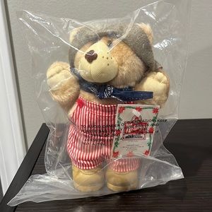 Vintage 1986 Furskin Bear from Wendy’s with tag attached and in plastic